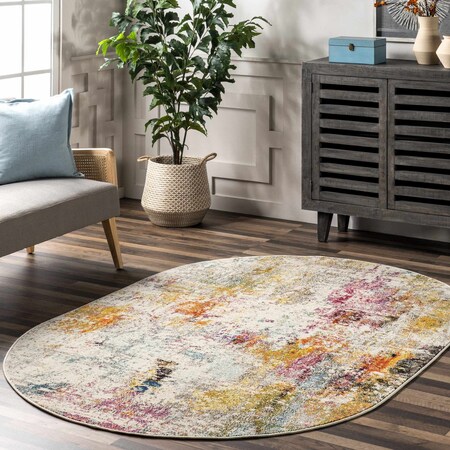 Nuloom Czanne Colorful Abstract Area Rug 5ft x 8ft KKCB55A-O508